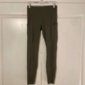 Army green lululemon leggings